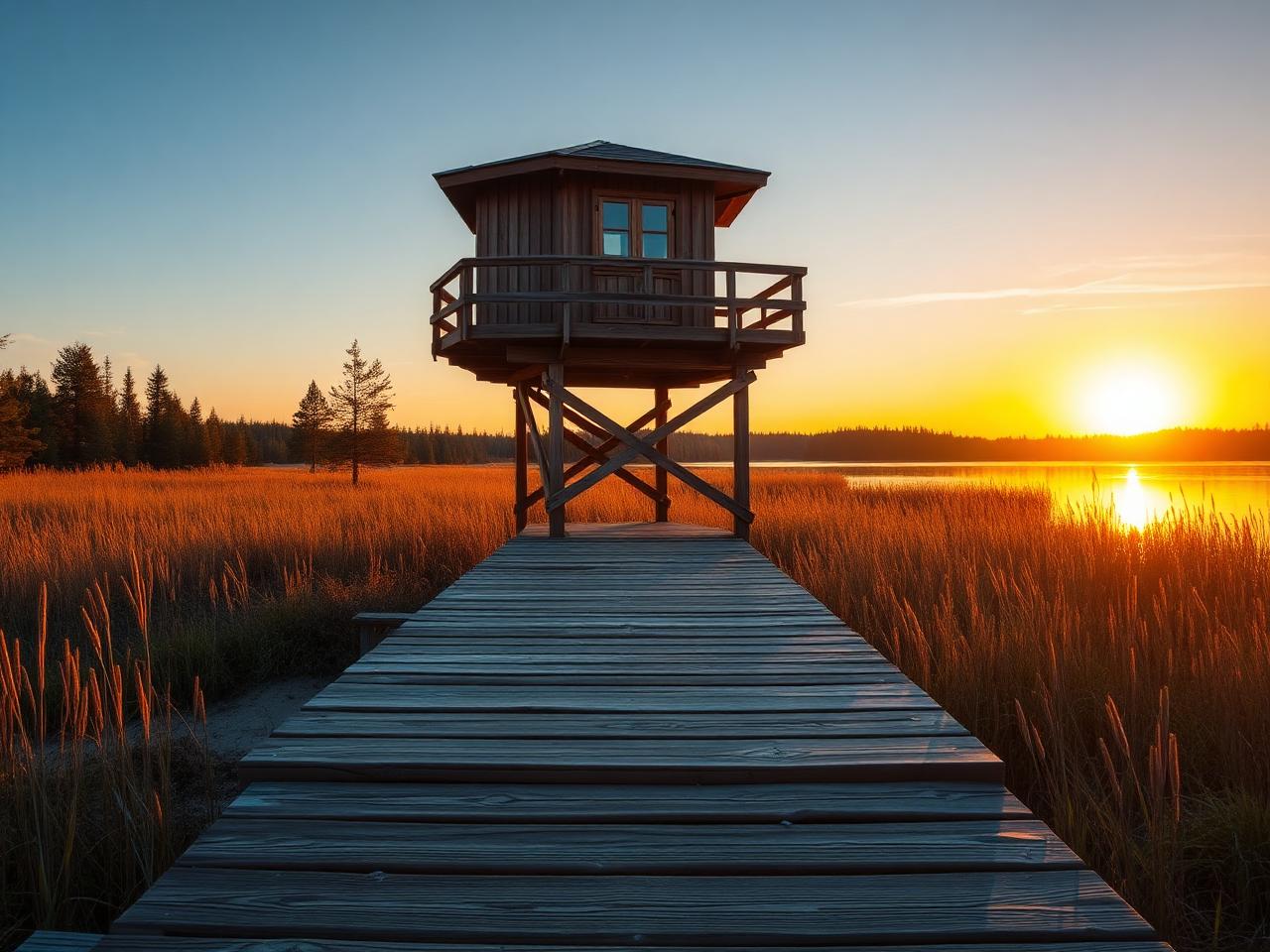 Pomost – Aussichtsplattform am See bei Łeba