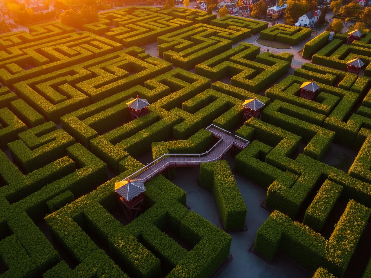 Łeba Labirynt – großes Heckenlabyrinth in Łeba