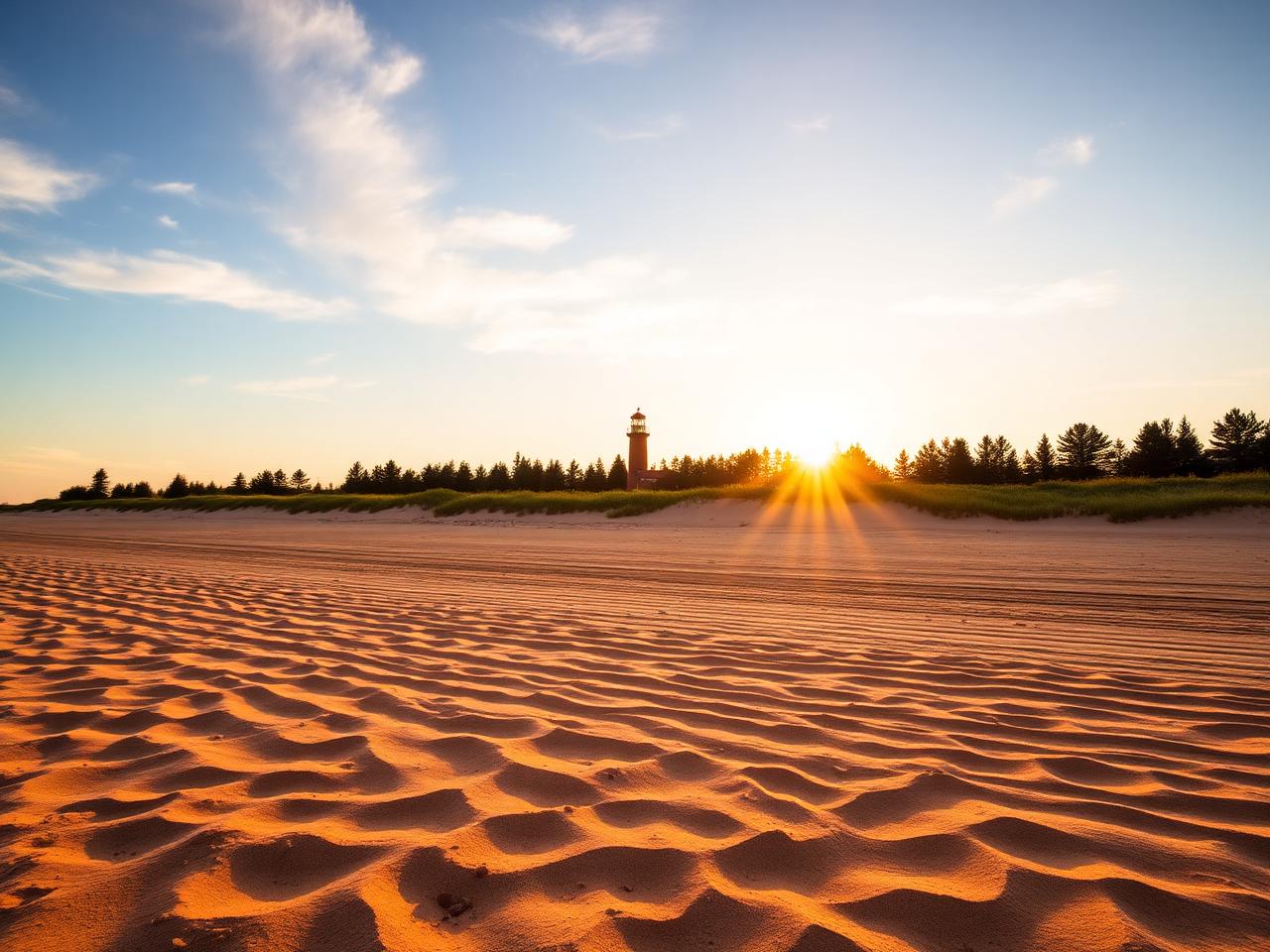 Plaża Stilo – Strand bei Sasino mit Leuchtturm